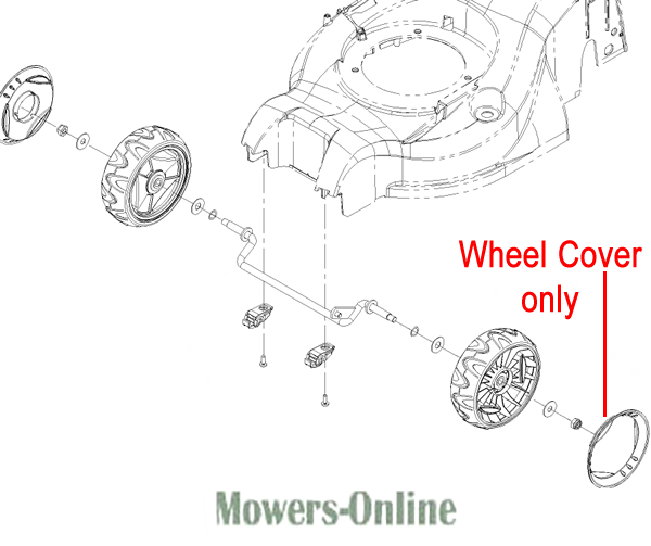 pkad3ev5zbr.png - Mowers Online Lawn mower wheel cover assembly diagram