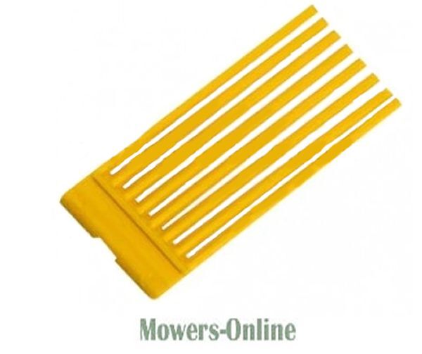 P - Mowers Online Yellow lawn mower discharge chute with slats