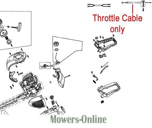 pqjocvhvnzz.jpg - Mowers Online Throttle cable assembly diagram for lawn mower