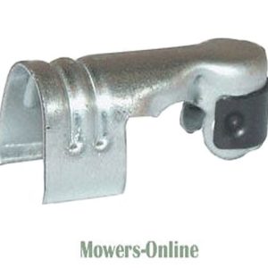 Lawn mower deck chute assembly connector