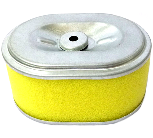psgr1hwpvhs.png - Mowers Online Yellow round air filter with metal top cover