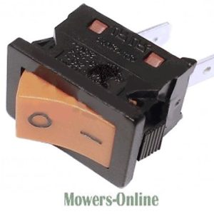Rocker switch with orange indicator light