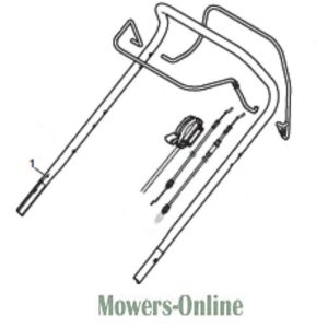 Lawn mower cable and spring assembly diagram