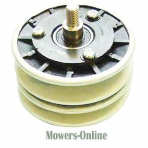 Pulley wheel with threaded center bolt assembly