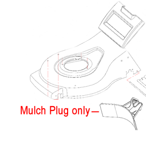 Mulch plug for lawn mower deck