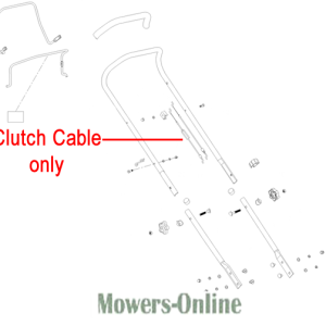 Clutch cable parts diagram for lawn mower