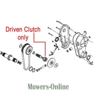 Driven clutch assembly diagram with components