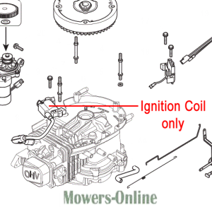 Engine ignition coil diagram and components