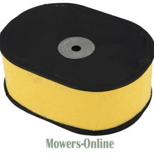 Yellow oval air filter with metal center
