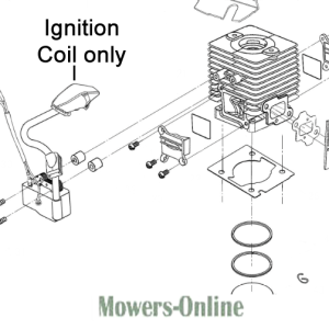 Small engine ignition coil and component parts diagram
