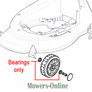 Lawn mower wheel bearing assembly diagram