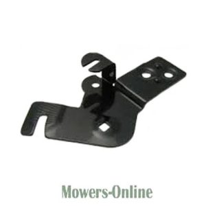 Lawn mower deck belt routing bracket