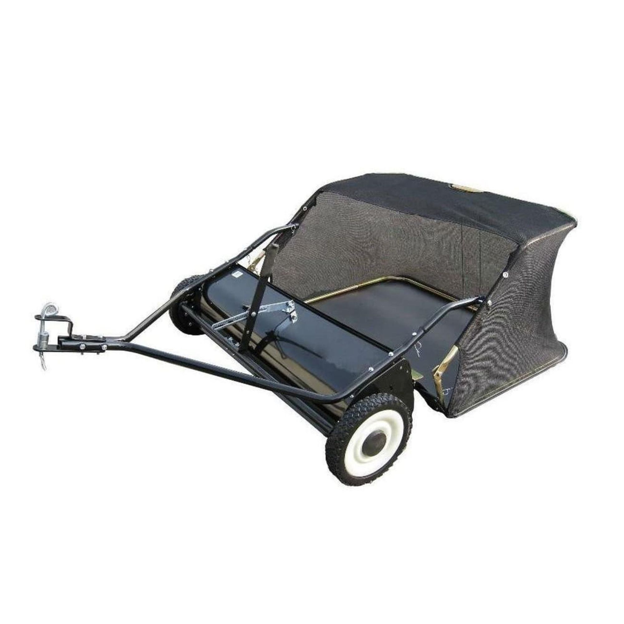 qcx4chibef5.jpg - Mowers Online Tow-behind lawn sweeper with mesh collection bag
