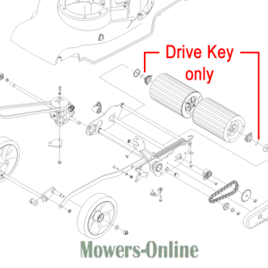 Lawn mower drive key parts diagram