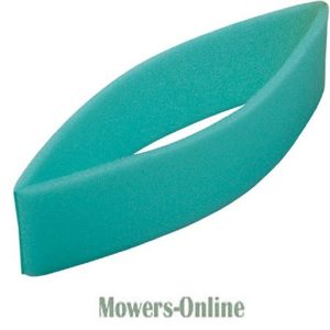 Turquoise curved belt sander