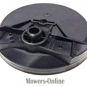 Lawn mower deck pulley assembly