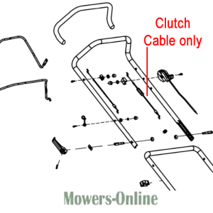 Lawn mower clutch cable assembly diagram
