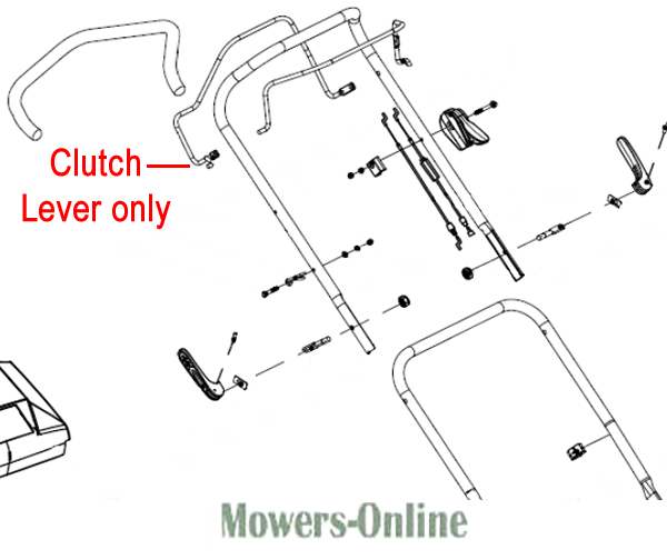 qs0raqjp5uk.png - Mowers Online Lawn mower clutch lever parts diagram