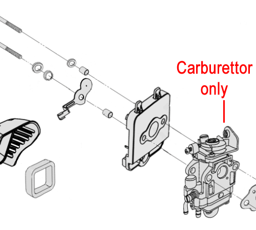 qs4ovukx04p.png - Mowers Online Carburetor assembly diagram with parts labeled