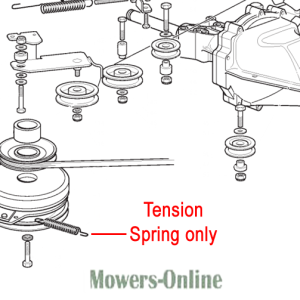 Lawn mower deck tension spring assembly diagram