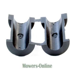 Lawn mower deck belt guide pulleys pair