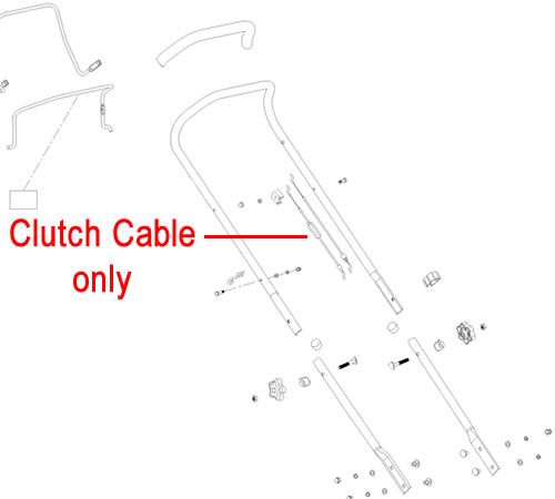 rcnikbiod01.jpg - Mowers Online Clutch cable assembly diagram with parts list