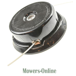 Grass trimmer head with spool and string