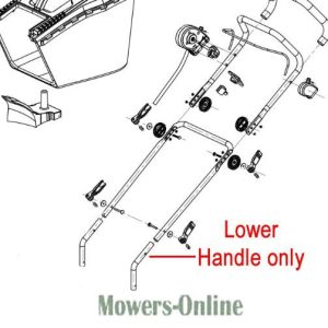 Lawn mower lower handle assembly diagram