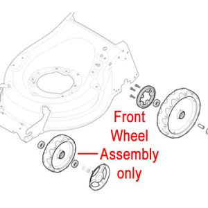 Lawn mower front wheel assembly diagram
