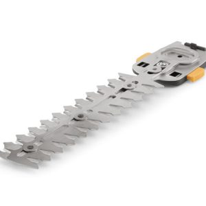 Hedge trimmer blade attachment for power tool.
