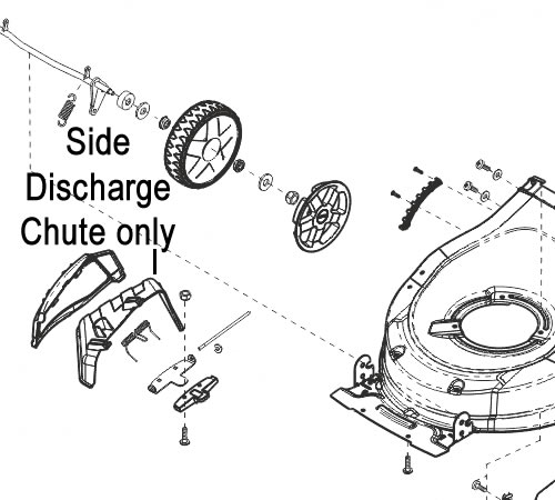 rhbu1srhfw0.jpg - Mowers Online Lawn mower side discharge chute parts diagram