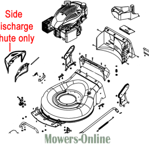 Lawn mower parts exploded assembly diagram