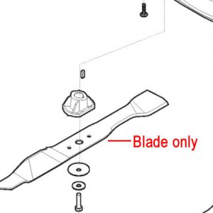 Lawn mower blade assembly diagram with parts