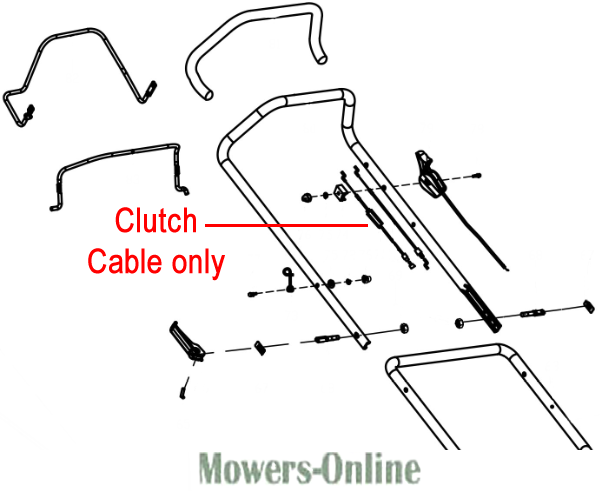 rou024njjjx.png - Mowers Online Clutch cable assembly diagram for lawn mower