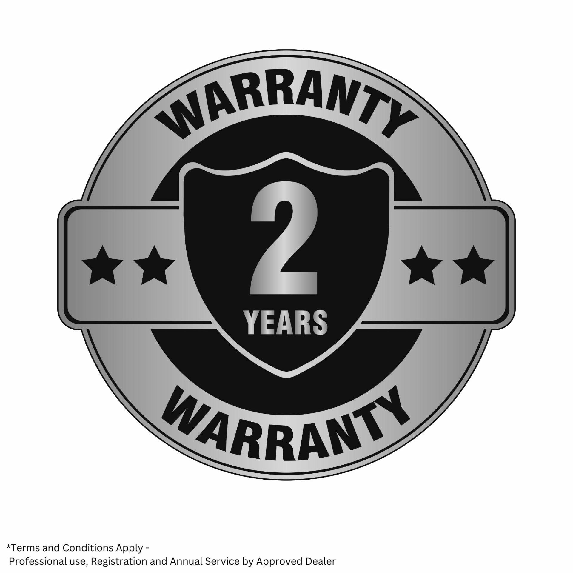 rowa1ew51cw.jpg - Mowers Online Two-year product warranty badge seal