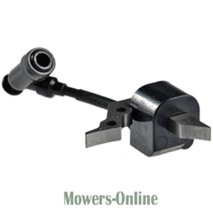 Lawn mower ignition coil with spark plug