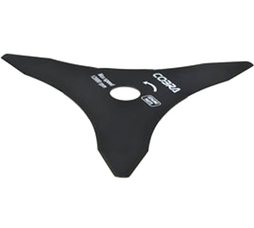 ru4orwigzkk.jpg - Mowers Online Curved three-pointed black trimmer head with hole opening