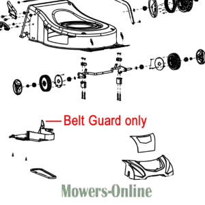 Lawn mower belt guard replacement part diagram