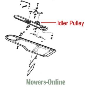 Lawn mower idler pulley assembly diagram
