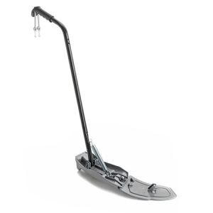 Hydrofoil kite with curved bar and foot straps