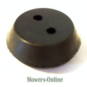 Rubber feet for lawn mower equipment