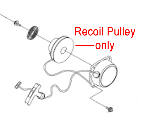 rxyrdzx15ig.png - Mowers Online Recoil pulley assembly diagram for lawn mower