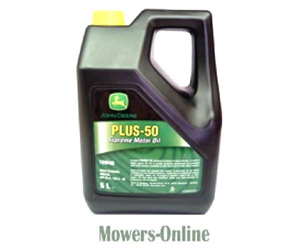 P - Mowers Online John Deere PLUS-50 engine oil bottle