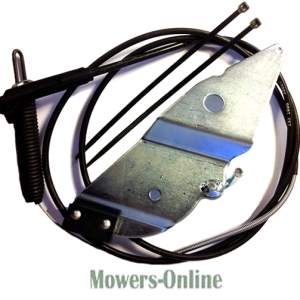 Lawn mower blade brake cable assembly