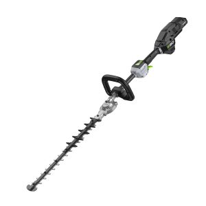 Cordless electric hedge trimmer with shaft