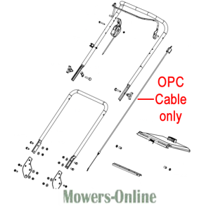OPC cable assembly diagram and parts exploded view