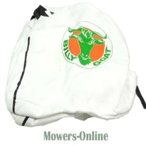 White backpack with green and orange logo