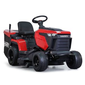 HARRY red and black ride-on lawn mower