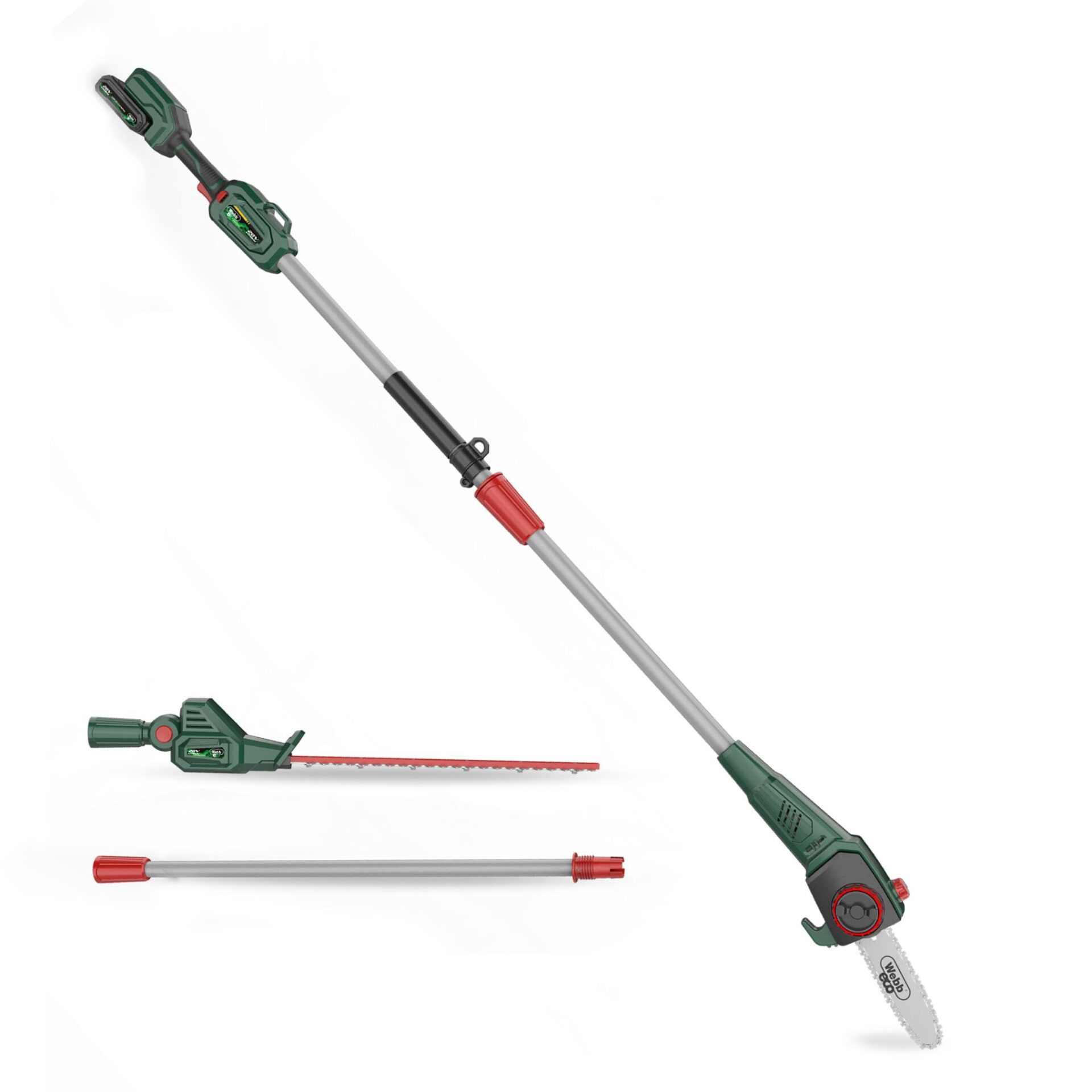 ssckovet1zv.jpg - Mowers Online Electric pole saw with hedge trimmer attachments.