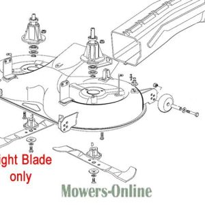 Lawn mower right blade assembly diagram